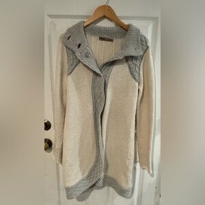 Prana Cream and Gray Women's Cardigan